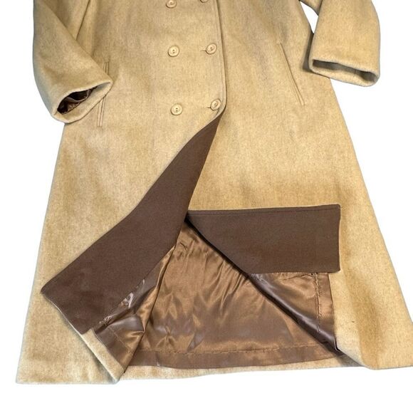 Vtg 70s brown and beige wool coat, Forecaster of Boston Pure Wool size 10 - Picture 8 of 15